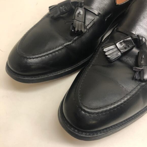 EXCELLENT Allen Edmonds Grayson Tassel Loafer Black Calfskin Size 13 Narrow - Picture 7 of 12